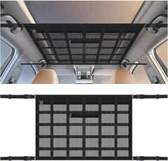 SSNNUU upgrade car ceiling cargo net zip keeps items secure during road trips.