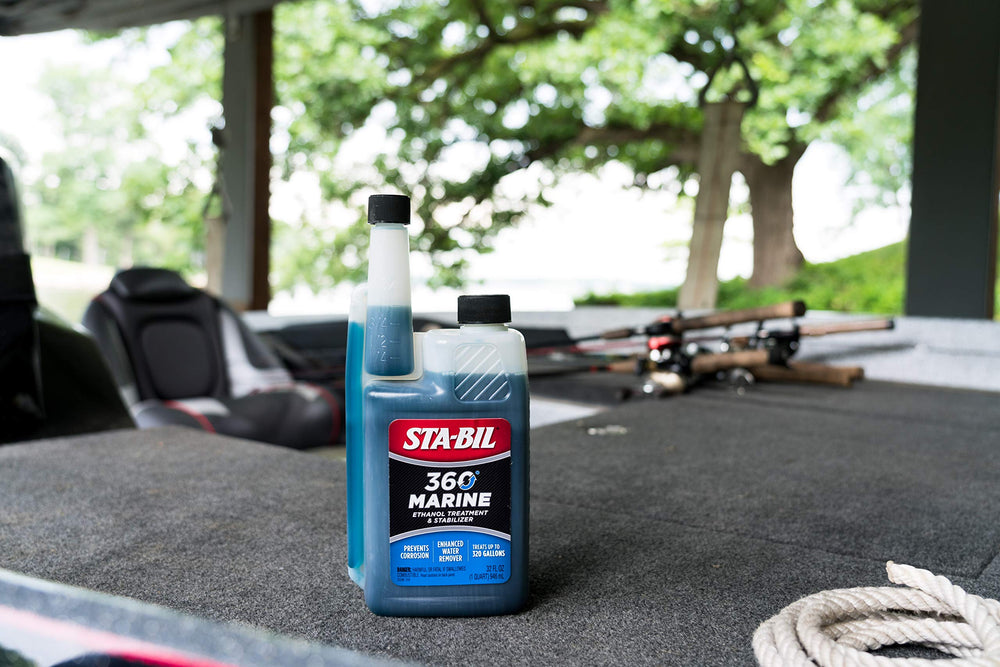 Close-up of engine bay with STA-BIL treatment for corrosion protection