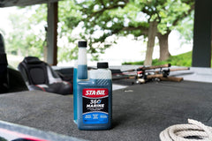 Close-up of engine bay with STA-BIL treatment for corrosion protection