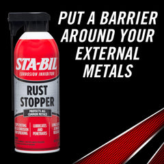 STA-BIL Rust Stopper guards marine equipment against corrosion.
