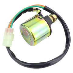 Pack includes starter motor, solenoid relay, and ignition switch for convenient replacement.