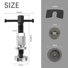 Stacool brake caliper tool set retaining plate supports caliper stability