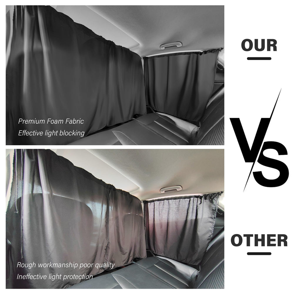 Stacool divider curtain enables quick, private space in the car