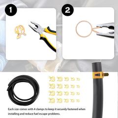 Stacool clamps, 20 pieces, secure connections and prevent leaks.
