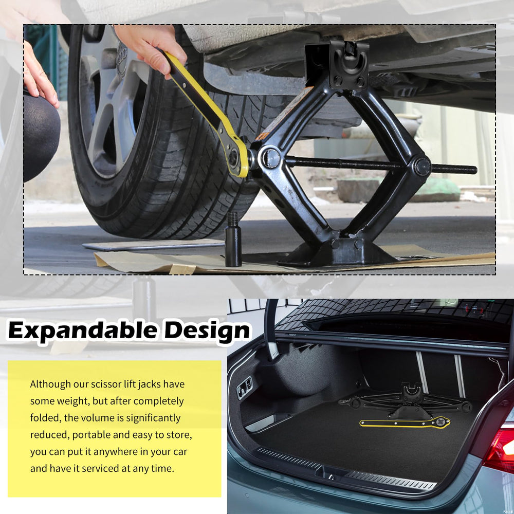 Stacool small car setup proving portable emergency lift