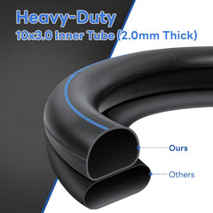 StaiBC 10x2.75 inner tube inflated for demonstration with CR202 valve