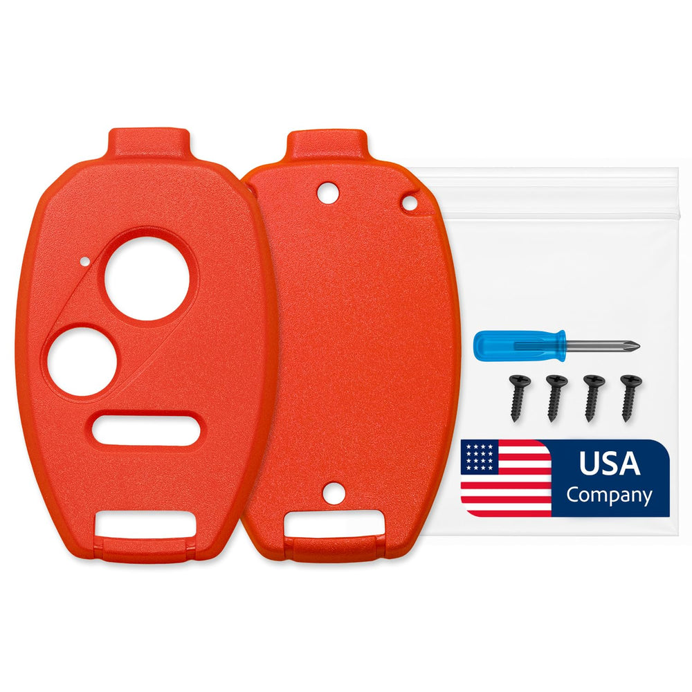 StandardAutoPart Honda key fob shell red 3-button front view, a durable replacement option.