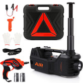 STANDTALL electric jack lifting up to 5 tons for roadside tire changes.
