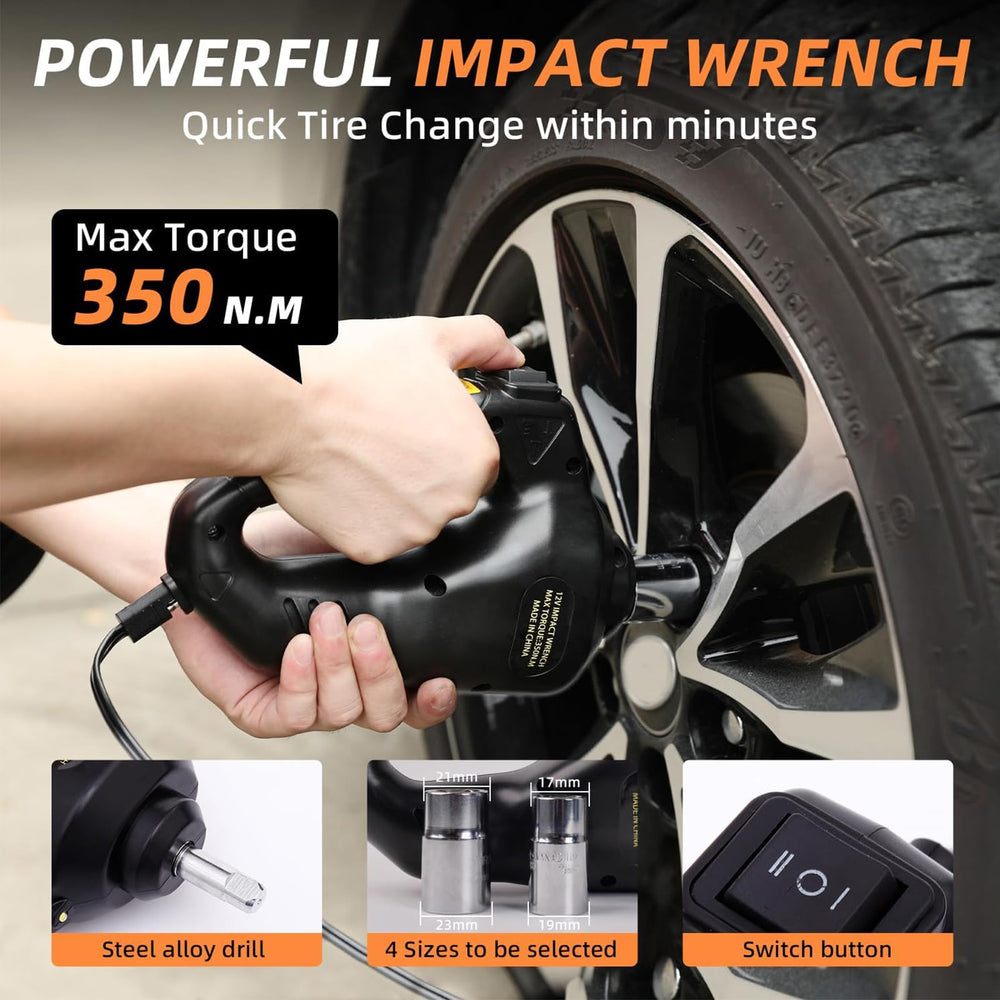 STANDTALL impact-wrench-kit loosens lug nuts efficiently.