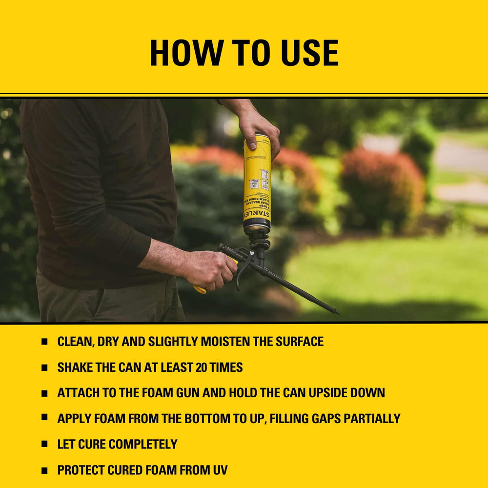 Outdoor waterproof and UV-resistant application with STANLEY F903P.