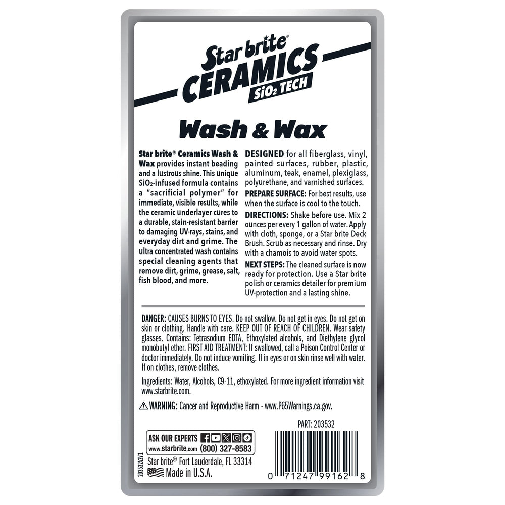 Star Brite Ceramic Wash & Wax all-in-one application tools image emphasizes versatile use