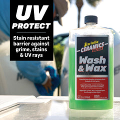 Star Brite Ceramic Wash & Wax dirt-repellent surface demonstrates easier maintenance