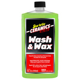 Star Brite Ceramic Wash & Wax Watermelon bottle pour shows easy mix for protection