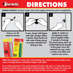 STAR BRITE compact epoxy putty kit for aluminum repairs on boats and RVs