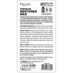 Star Brite Premium Restorer Wax delivers a deep, lasting shine on surfaces
