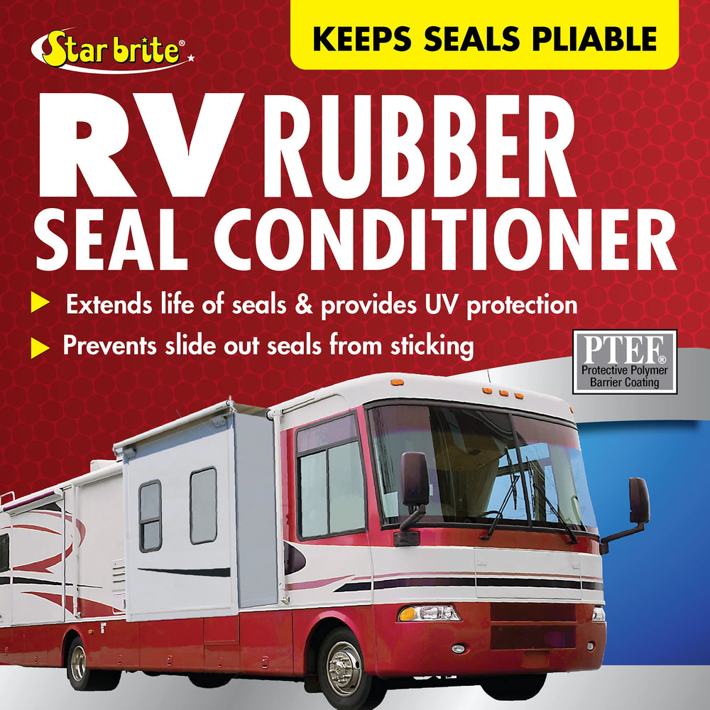 Star Brite Premium RV Rubber Seal Conditioner application cloth demonstrates simple spread and absorption.