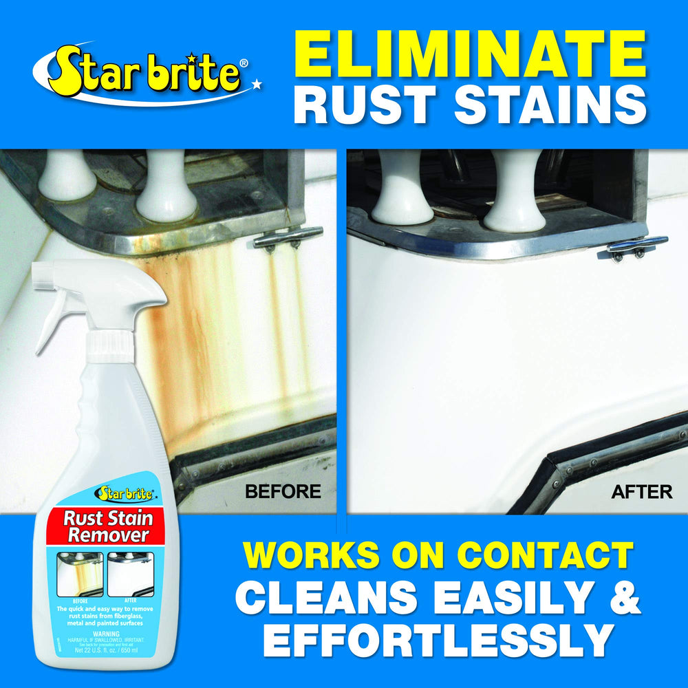 STAR BRITE Rust Stain Remover protecting painted surfaces after cleaning.
