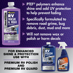 Star Brite RV Wash Wax applied with sponge for even coverage and shine