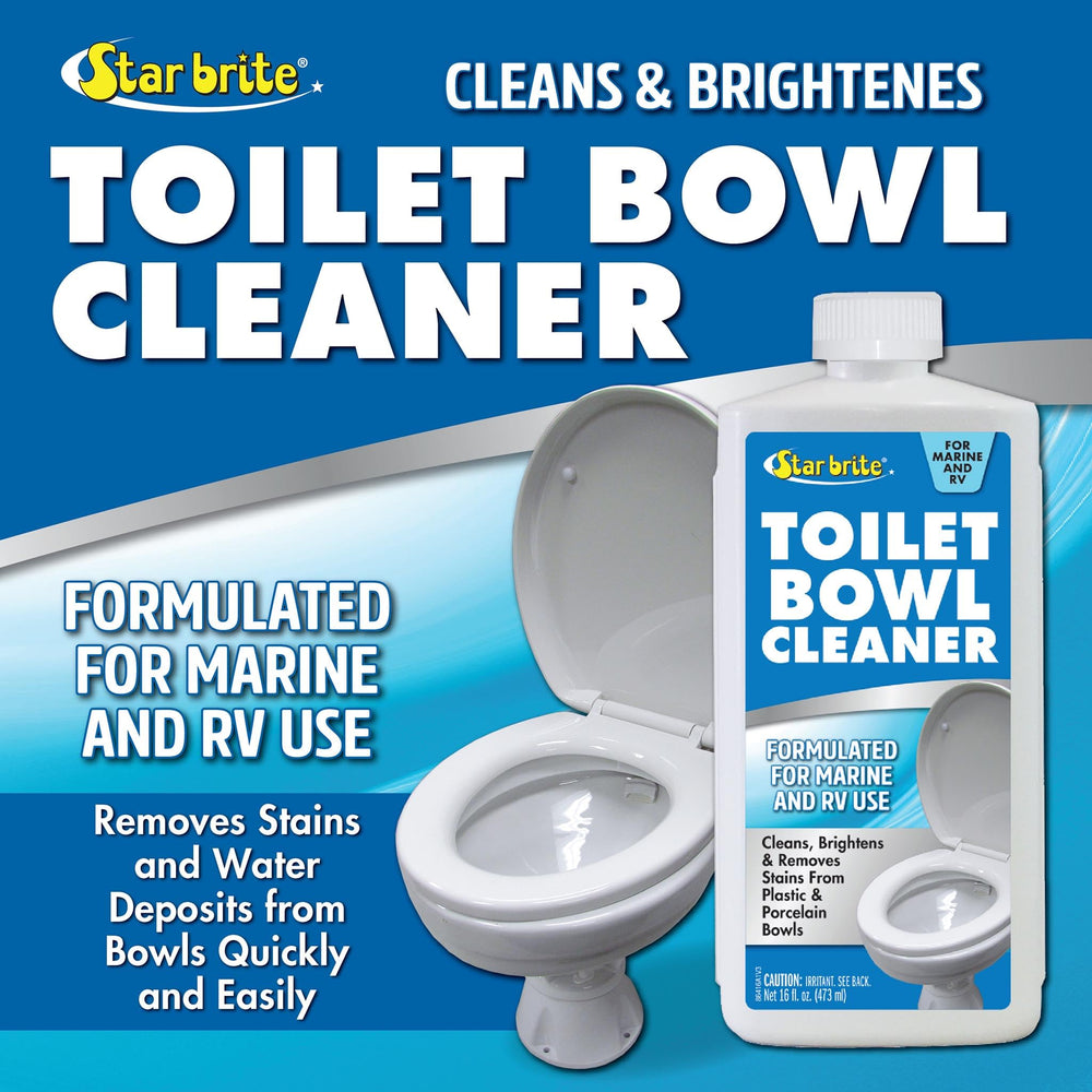 STAR BRITE bottle in a marine bathroom with a fresh scent ambiance.