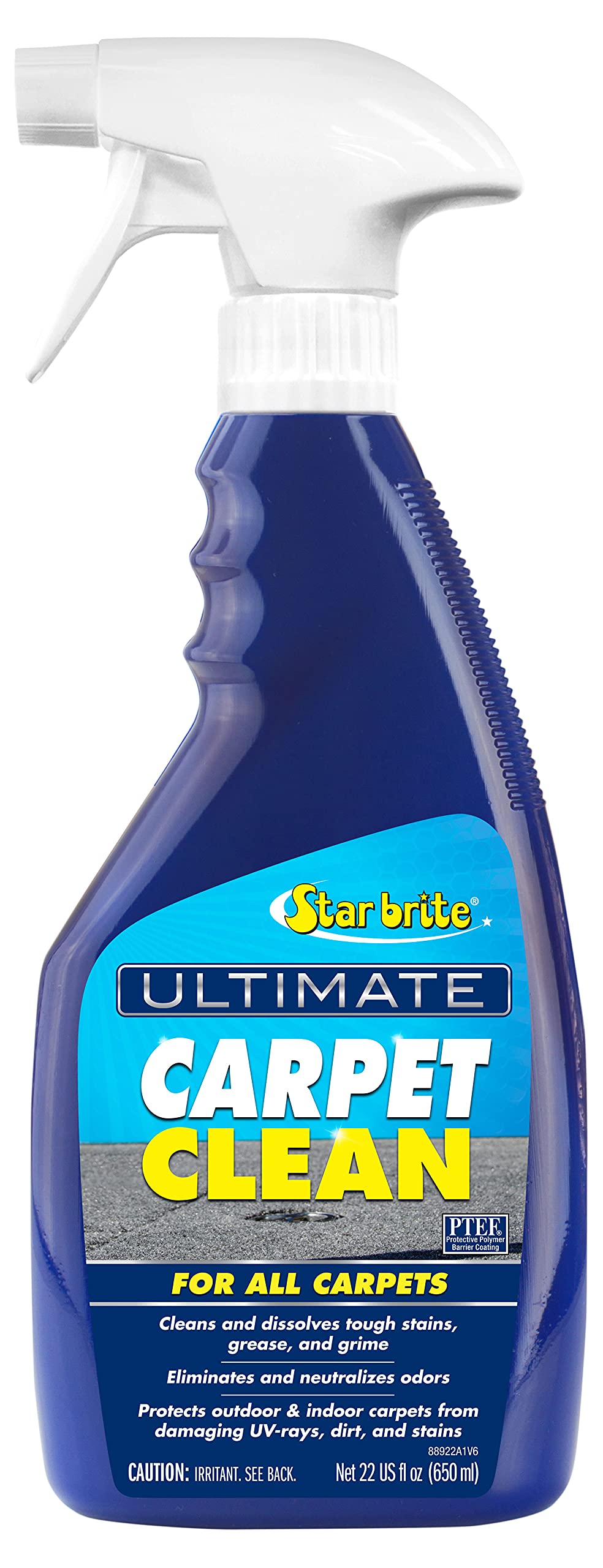 Star Brite Ultimate Carpet Clean Spray bottle pour for quick spot stain lift.