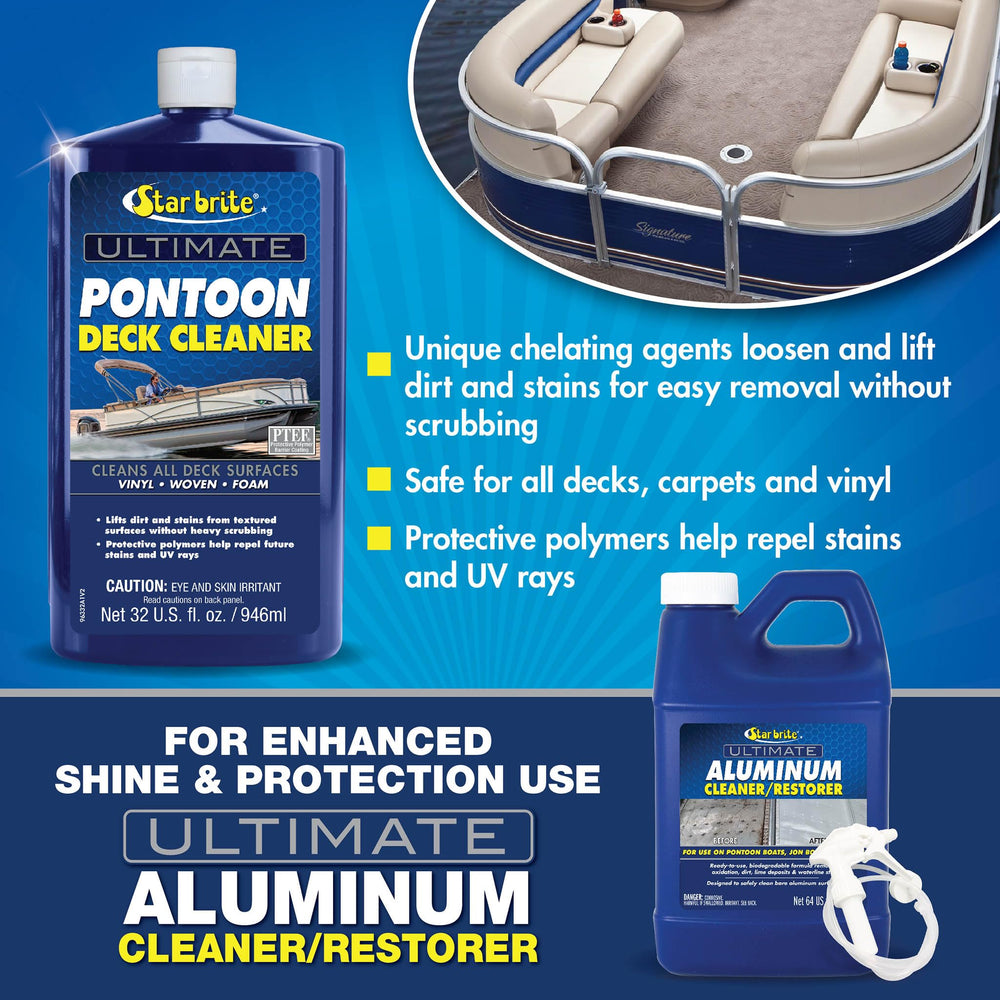 STAR BRITE Pontoon Deck Cleaner provides UV and stain protection on deck