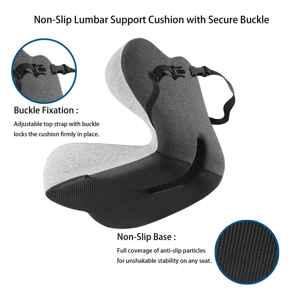 StarAneer cushion's tailbone relief design eases pressure during extended seating sessions.
