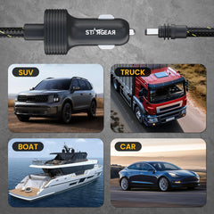 STARGEAR cigarette lighter to Starlink plug enables easy mounting.