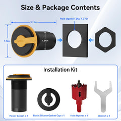 STARGEAR sealed gasket cap provides IP67 protection against rain and dust