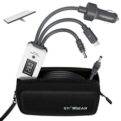STARGEAR Starlink Mini Cable, 3-in-1 view, showing versatile power inputs for mobile use.