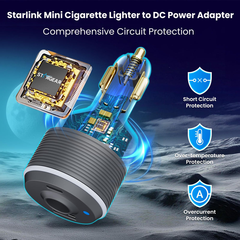 STARGEAR Car Adapter with secure locking for stable power on the move.