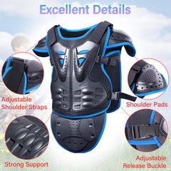 StarknightMT blue elbow pads close-up with snug straps