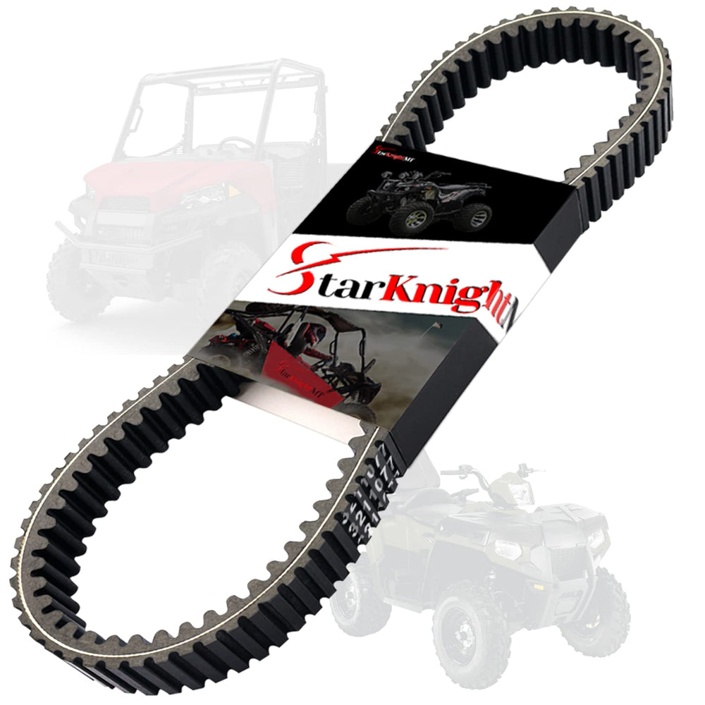 StarknightMT drive belt close-up for Polaris Ranger indicating exact fit and build quality