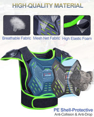 StarknightMT Kids Chest Protector back view for torso coverage