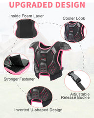 StarknightMT Kids Dirt Bike Chest Protector back view with full torso coverage