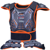 StarknightMT Kids Dirt Bike Gear chest protector front view shows impact-ready shell.