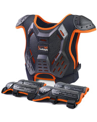 StarknightMT kids dirt bike gear chest protector protects the torso during motocross