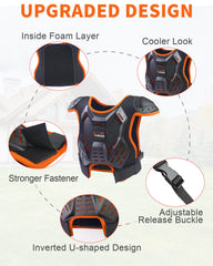 StarknightMT kids dirt bike gear elbow pads with arc shell for impact protection
