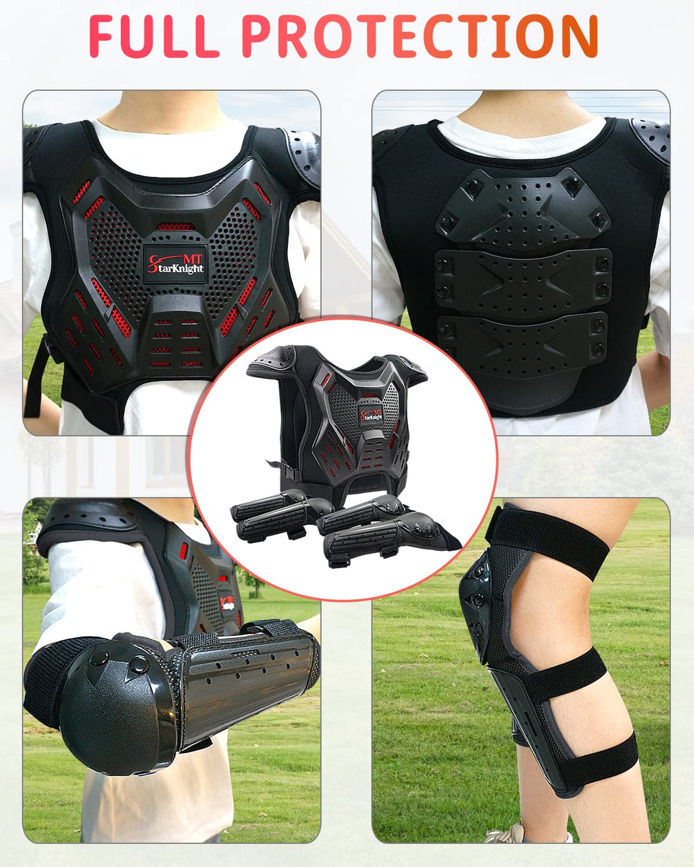StarknightMT knee guards offering protective coverage during rides.