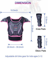 StarknightMT Kids Dirt Bike Gear lightpink finish adds visibility and style.