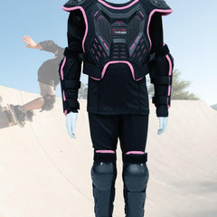 packaging view of StarknightMT Kids Dirt Bike Gear with chest protector and pads