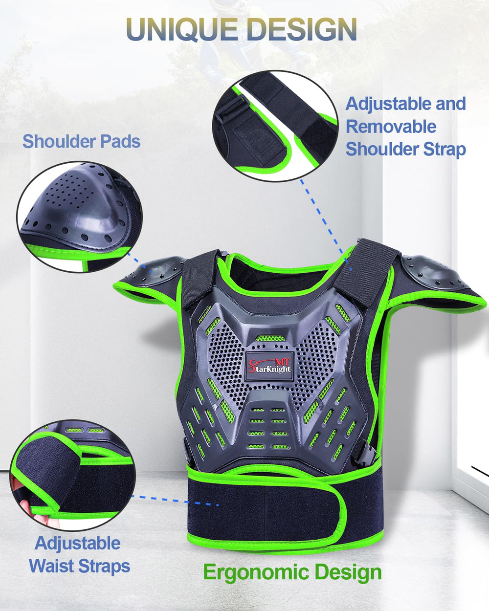 StarknightMT Kids Chest Protector shoulder protection in action