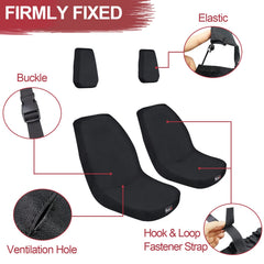 StarknightMT Rhino seat cover side view with elastic edge for a snug fit.