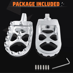 StarknightMT silver chopper bobber look pegs with modern grip.
