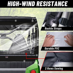StarknightMT TERYX soft rear window PVC panel for clear rear visibility.