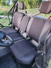 StarknightMT UTV Defender seat cover matches Can Am Defender 6x6 models.