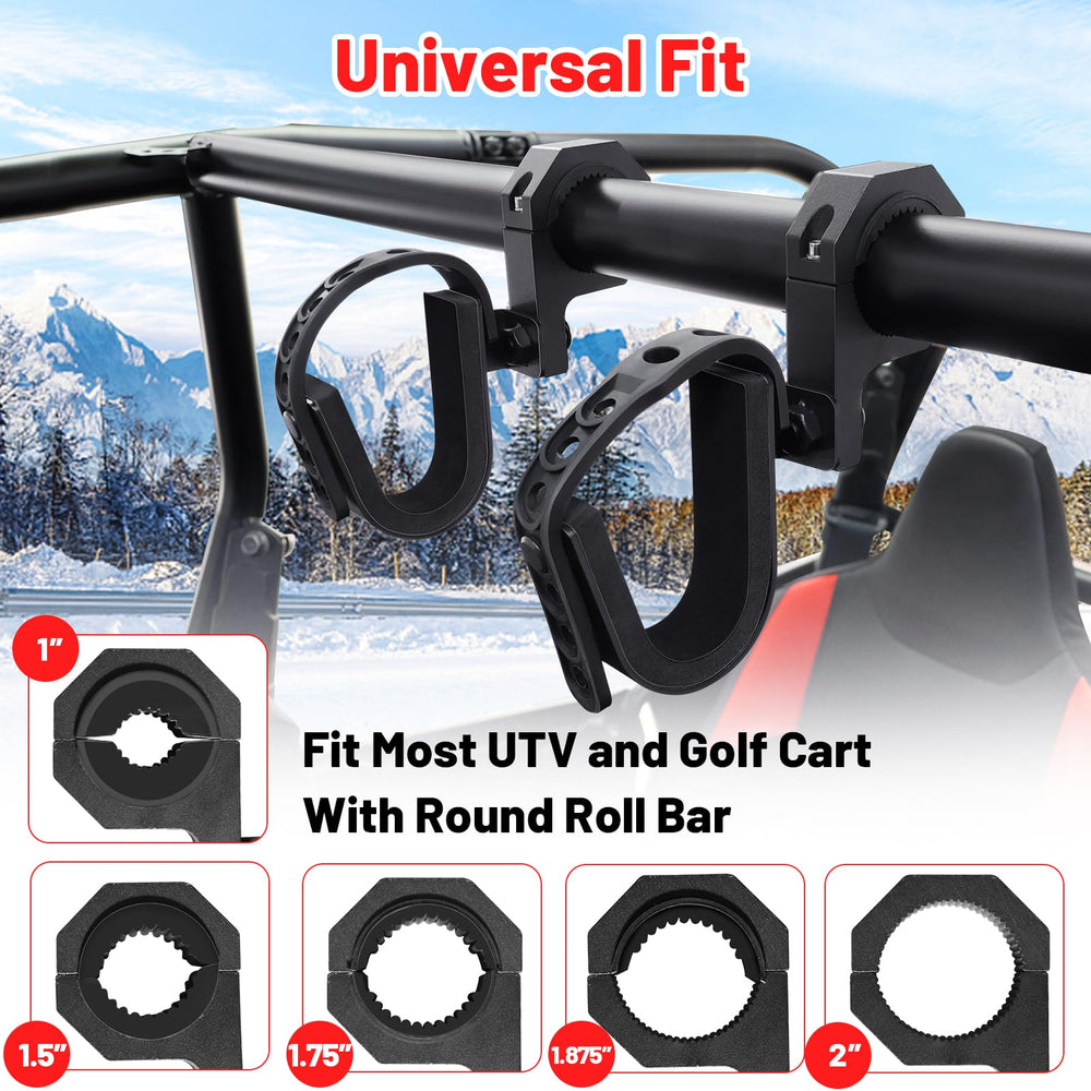 StarknightMT gun holder on a 2-inch roll bar supports larger setups.