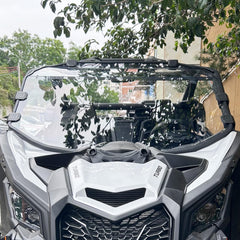 StarknightMT X3 windshield toolless install enables quick trail setup.