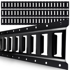 STARLEAPARTS 8ft E Track rail side view for secure cargo on trailers.
