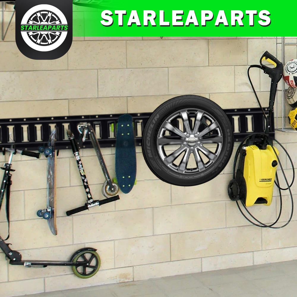 STARLEAPARTS E Track rail installed on trailer wall enables flexible anchoring.