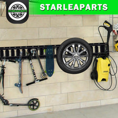 STARLEAPARTS E Track rail installed on trailer wall enables flexible anchoring.